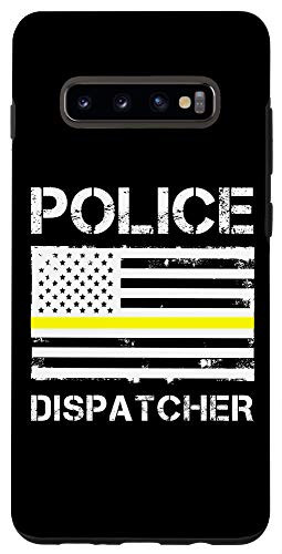 Galaxy S10 Plus Police Dispatcher First Responder Thin Yellow Line US Flag Case