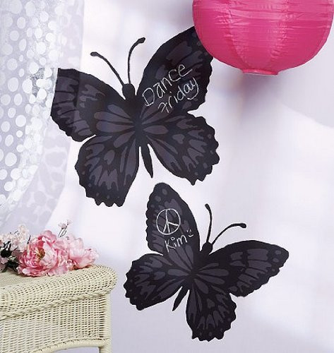 Wallies Peel and Stick Chalkboard Mural, Butterfly