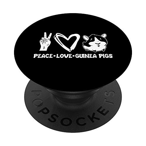 Peace Love Guinea Pig Clothes Stuff Cavy Gift Guinea Pig PopSockets PopGrip Swappable Grip for Phones  and  Tablets