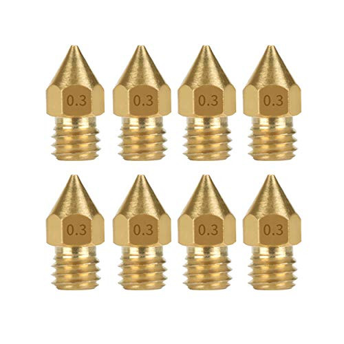 MK8 Extruder Nozzles 3D Printer 0.3mm Nozzles 8 Pcs for Makerbot Creality CR-10 Ender 3 5 Series