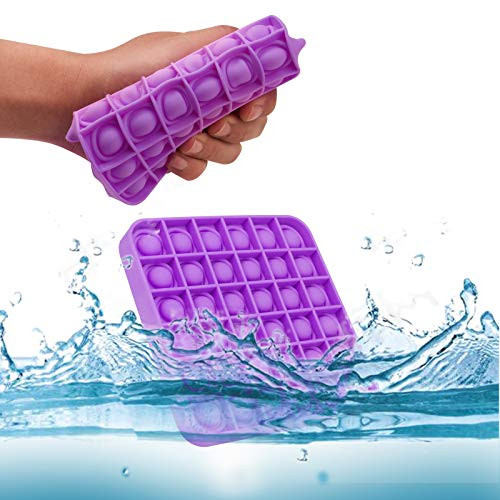 Push Pop Bubble Fidget Sensory ToyFidget ToysPush pop Bubble Sensory Fidget Toy for Kids and AdultAutism Special Needs Stress Reliever toy Squeeze Sensory Toy Anti-Anxiety Tools -Purple-Square-