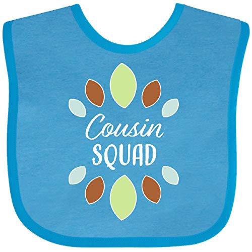 Inktastic Cousin Squad with Green Brown Light Teal Baby Bib Turquoise 334c4