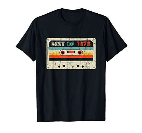 45Th Bday Gifts Best Of 1976 Retro Cassette Tape Vintage T-Shirt