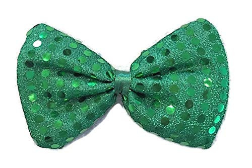 Scout  and  Company St Patricks Day Accessories - Green Sequins Bow Tie - Leprechaun Costume Accessory for Humans or Pets