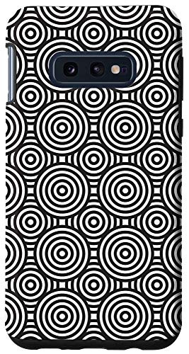 Galaxy S10e Abstract Black and White Circle Pattern Gift Case