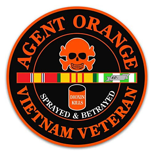 Vietnam Veteran - Agent Orange - Sprayed and Betrayed Circle Decal/Bumper Sticker