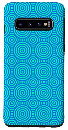 Galaxy S10 Abstract Blue Circle Pattern Gift Case