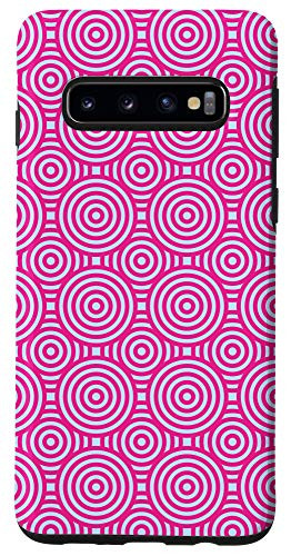 Galaxy S10 Abstract Pink Circles Pattern Gift Case