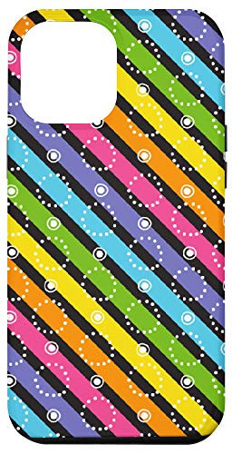 iPhone 12 Pro Max Rainbow Circle Stripes Pattern Cute Multicolor Colorful Case