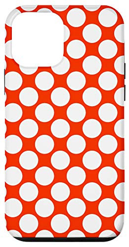 iPhone 12 mini White Red Polka Dot Circle Pattern Gift for Girls Women Case