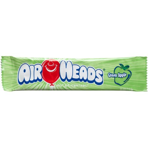 Airheads Green Apple Flavored Candy - 0.55 oz. Bar - 36 ct. by Airheads