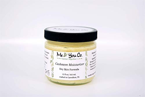 Cashmere Moisturizer Body Butter Dry Skin Formula For Eczema Psoriasis  and  Every Day Dry Skin Use To Reduce Itching Inflammation Irritation  and  Healthy Skin Growth.