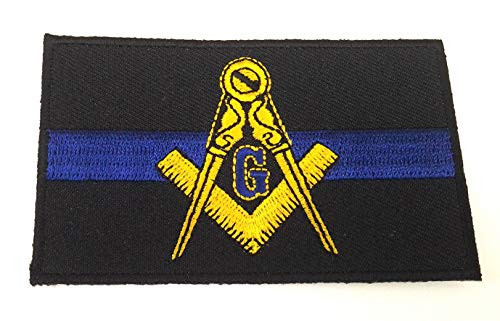 Masonic Thin Blue LINE for Law Enforcement Embroidered Mason Patch P4805 E Masonic Thin Blue LINE for Law Enforcement Embroidered Mason Patch P4805 E