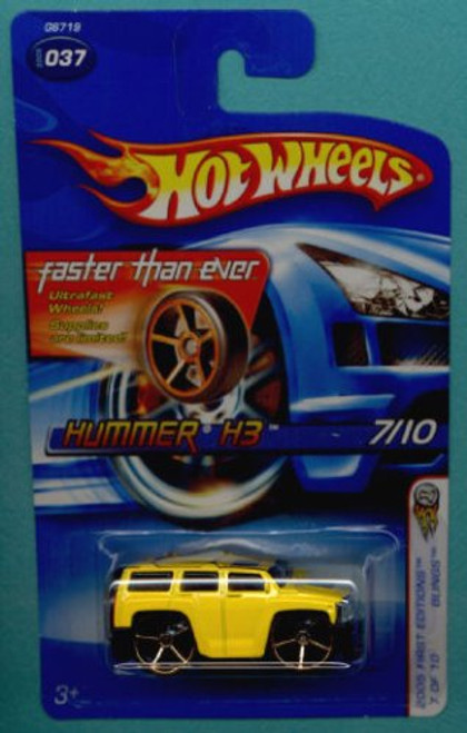 Hot Wheels 2005-037 Hummer H3 Blings First Edition Faster Than Ever 164 Scale YELLOW Hot Wheels 2005-037 Hummer H3 Blings First Edition Faster Than Ever 164 Scale YELLOW