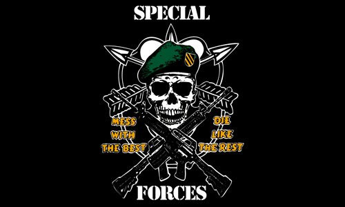 American Vinyl Special Forces Mess with The Best Die Like Rest Flag Green Beret Sticker -Army Decal-