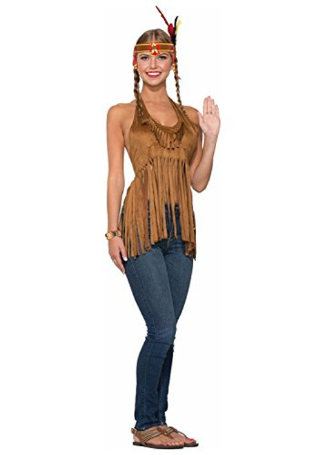 Forum Novelties Womens Standard Fringed Halter Top-Std Multi Standard