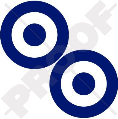 GREECE Hellenic AirForce HAF Aircraft Roundels GREEK 3 inch -75mm- Vinyl Stickers Decals x2