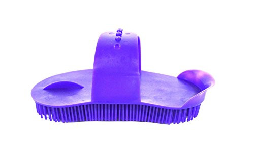 Partrade Trading Plastic Curry Comb with Strap Horse Grooming Tool Large Purple