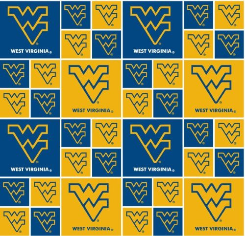 Cotton University of West Virginia Mountaineers College Team Sports Cotton Fabric Print By the Yard Cotton University of West Virginia Mountaineers College Team Sports Cotton Fabric Print By the Yard