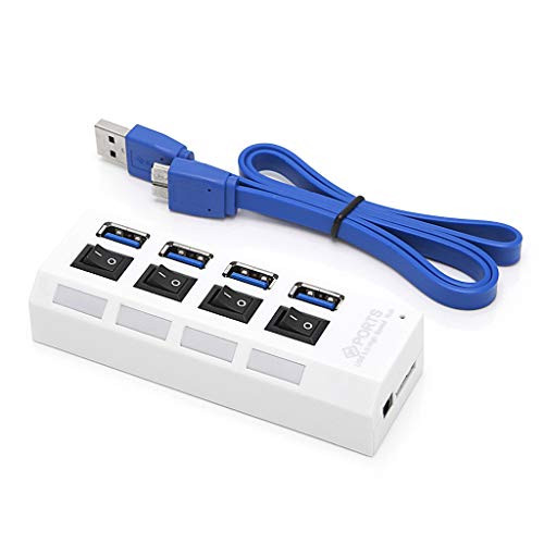 Kingjinglo USB HUB 3.0 Super Speed 5Gbps 7/4 Ports Splitter With On/Off Switch