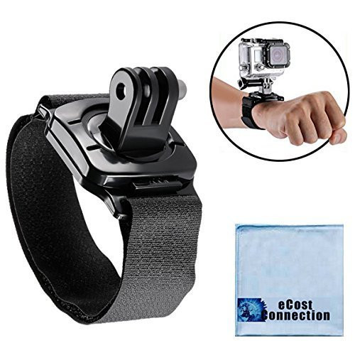 Wrist Strap Mount 360 Rotating and Locking for GoPro HERO1 HERO2 HERO3 HERO3 Plus HERO4 HERO4 Session HERO5 HERO 6 Fusion Housings Plus eCostConnection Microfiber Cloth Wrist Strap Mount 360 Rotating and Locking for GoPro HERO1 HERO2 HERO3 HERO3 Plus HERO4 HERO4 Session HERO5 HERO 6 Fusion Housings Plus eCostConnection Microfiber Cloth