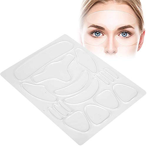 16 Pcs Facial Patches Silicone Face Anti Wrinkle Patch Wrinkle Plaster Face Reusable Anti Wrinkle Plaster Forehead Wrinkle Patches Eye Wrinkle Patches For Eyes Mouth Forehead Chin