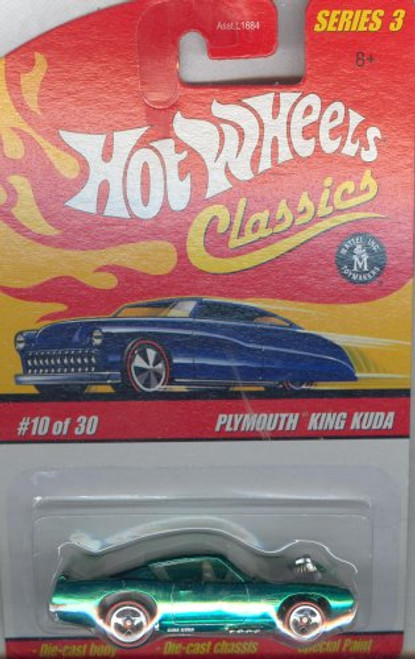 HOT WHEELS 2006 10 of 30 green PLYMOUTH KING KUDA red line CLASSICS SERIES 3 164 SCALE DIE-CAST BODY/CHASSIS SPECIAL PAINT 164 Scale HOT WHEELS 2006 10 of 30 green PLYMOUTH KING KUDA red line CLASSICS SERIES 3 164 SCALE DIE-CAST BODY/CHASSIS SPECIAL PAINT 164 Scale