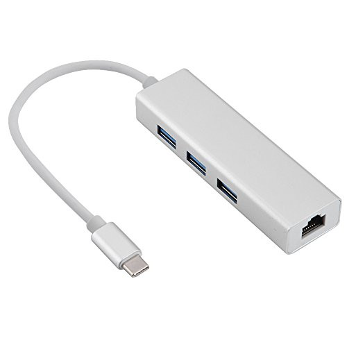 USB 3.0 Type C HUB Type C to RJ45 Gigabit Ethernet Gigabit LAN Port and 3 USB Ports