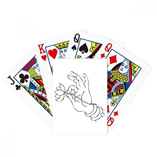 DIYthinker Culture Hand Lotus Line Drawing Pattern Poker Playing Magic Card Fun Board Game
