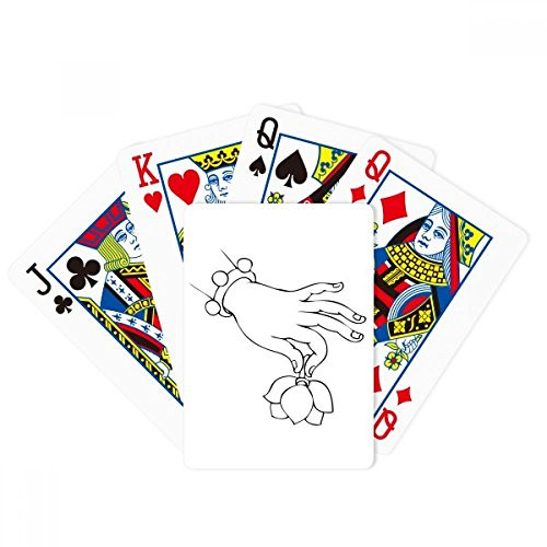 Culture Religion Lotus Line Drawing Poker Playing Magic Card Fun Board Game