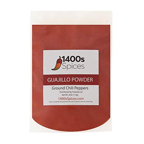 Guajillo Chile Powder 4oz  Pure Mexican Cooking Spices with Guajillo Chili  Mexican Chili Powder for Sauces Stew Salsa Meat  Spicy-Sweet Flavor. Heat-Sealed Resealable Bag.