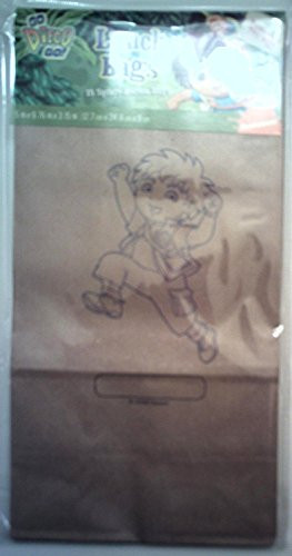 Brown Lunch Bags - Go Diego Go