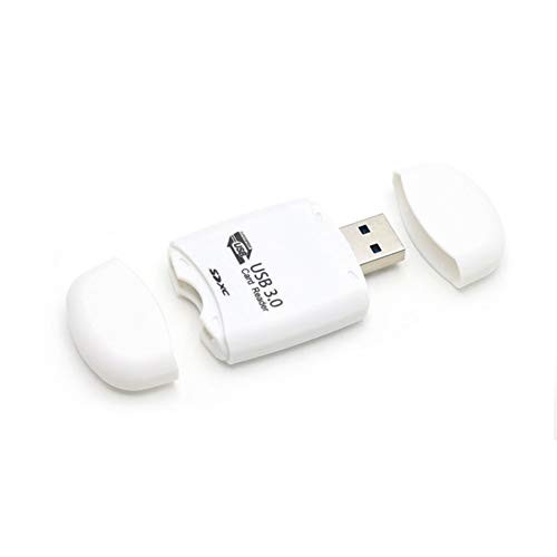 SD Card Reader Portable USB 3.0 Secure Digital TF Flash Card Reader Memory Card Adapter for Laptop Computer - White