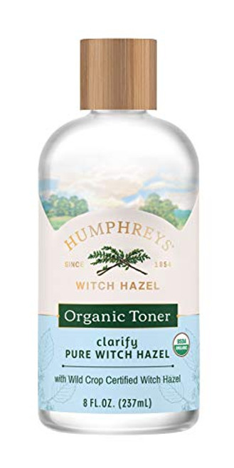 Humphreys Clarify Witch Hazel Organic Toner Clear 8 Oz