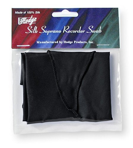 Hodge Silk Soprano Recorder Swab - Black