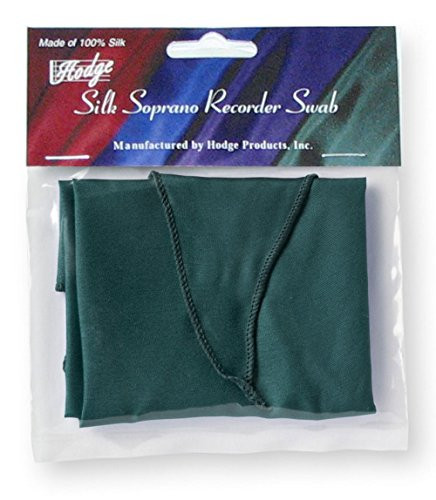 Hodge Silk Soprano Recorder Swab - Green