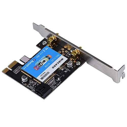 PCIe Wireless WiFi PCIe Card Wireless Dual Band PCI Express Adapter with Speed up to 433Mbps 2.4G/5G Bluetooth 4.0 Wi-Fi Adapter Network Card for Desktop Computers PCIe Wireless WiFi PCIe Card Wireless Dual Band PCI Express Adapter with Speed up to 433Mbps 2.4G/5G Bluetooth 4.0 Wi-Fi Adapter Network Card for Desktop Computers