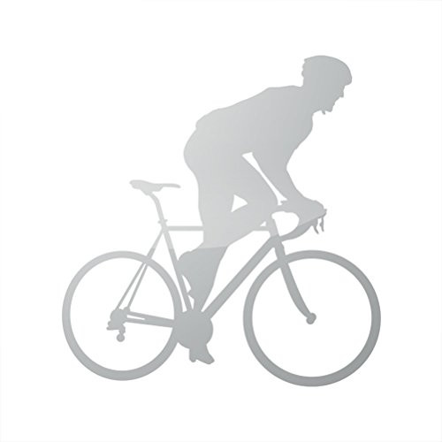 RDW Metallic Side View Cycling Sticker Road Bike Triathlon Cyclist - Silver