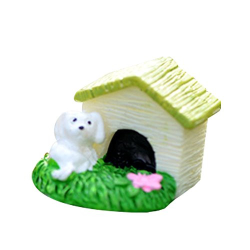 Wansan Miniature House with Animal Fairy Garden Accessories Kit Home Garden Outdoor Decoration Ornaments DIY Craft Decor
