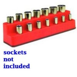 Mechanics Time Saver MTS1481 Socket Holder (3/8" Drive 14 Hole Red Impact)