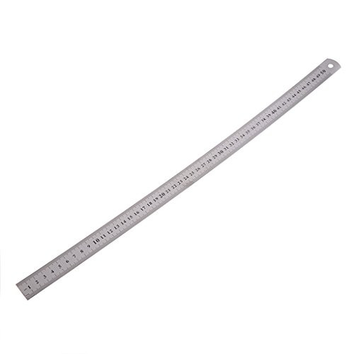 HELYZQ 50cm 20 Double Side Scale Stainless Steel Straight Ruler Measuring Ruler Tool