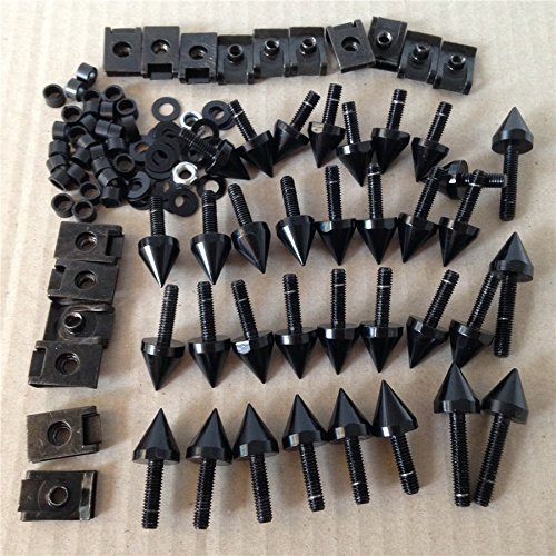 Black Spike Fairing Bolts kits For 2004 2005 2006 Yamaha YZF R1 YZF-R1 YZFR1