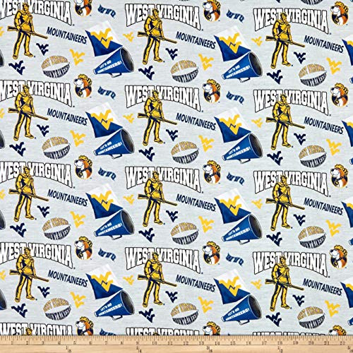 Sykel Enterprises NCAA West Virginia Collegiate Mascot Multi Fabric by the Yard Sykel Enterprises NCAA West Virginia Collegiate Mascot Multi Fabric by the Yard