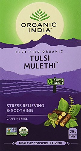 2 x Organic India Tulsi Mulethi Tea 25 TBs -Total 50 TBs-