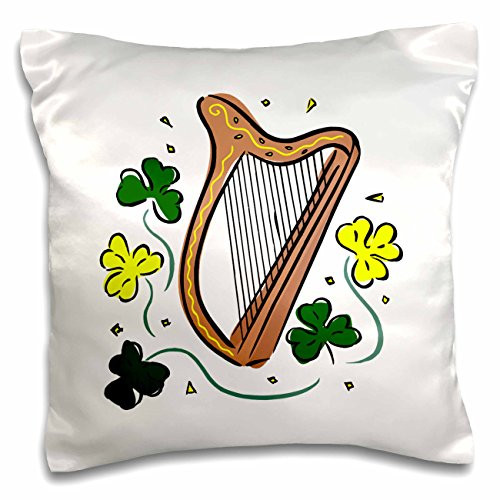 3dRose simple lucky four leaf clover design - Pillow Case 16 by 16-inch -pc_175527_1-