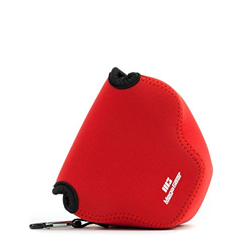 MegaGear ''Ultra Light'' Neoprene Camera Case Bag with Carabiner for Canon PowerShot SX540 HS, SX530 HS, Canon PowerShot SX420 IS, SX410 IS Digital Cameras (Red)