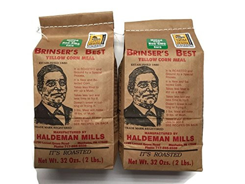 Brinsers Best Yellow Corn Meal 2 Lbs. -32 Oz.- Packages -Set of 2-