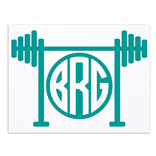 Weight Lifting/Bench Pressing Circle Monogram Vinyl Decal for Yeti Tumblers Car Windows Laptops Etc. Weight Lifting/Bench Pressing Circle Monogram Vinyl Decal for Yeti Tumblers Car Windows Laptops Etc.
