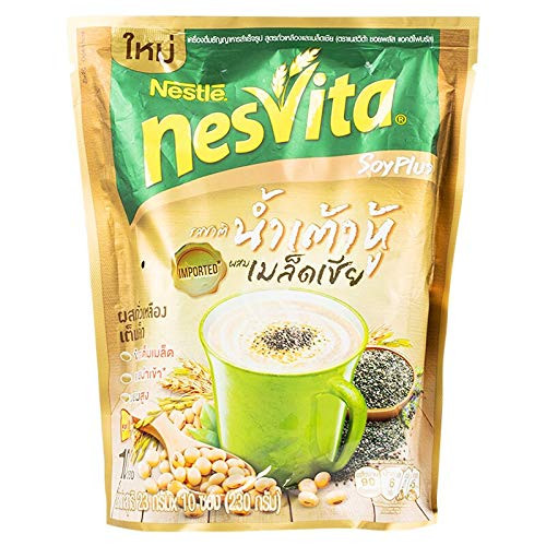Nesvita SoyPlus Instant Cereal Drink Recipe for yellow beans and chia seeds size 230 grams