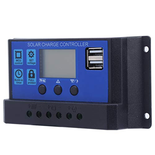Jeanoko Solar Charge Controller Durable Dual USB Output 12V/24V 20A Stable Industrial?Grade Main Control Chip PVC for Business